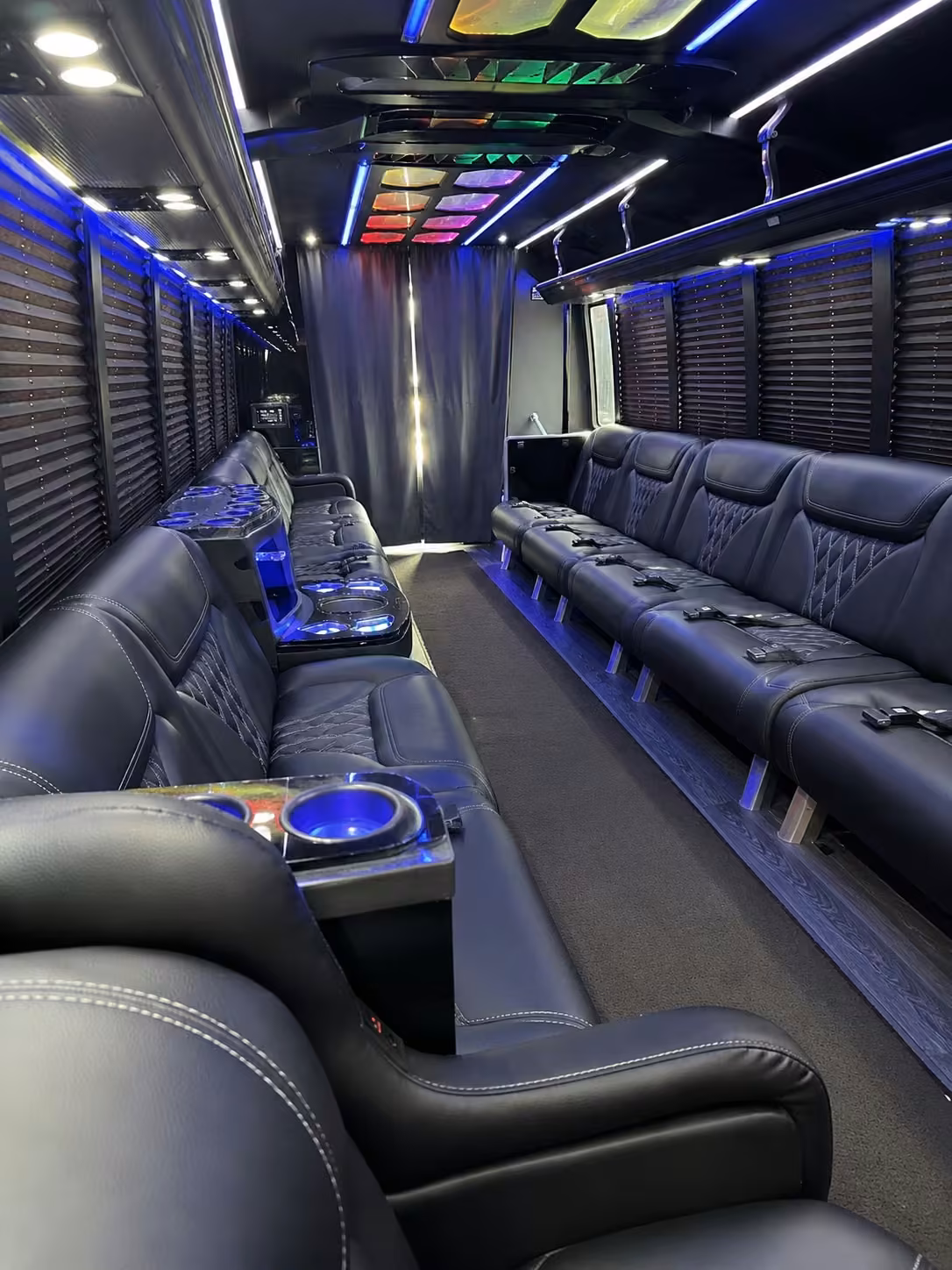 25 passenger party bus interior