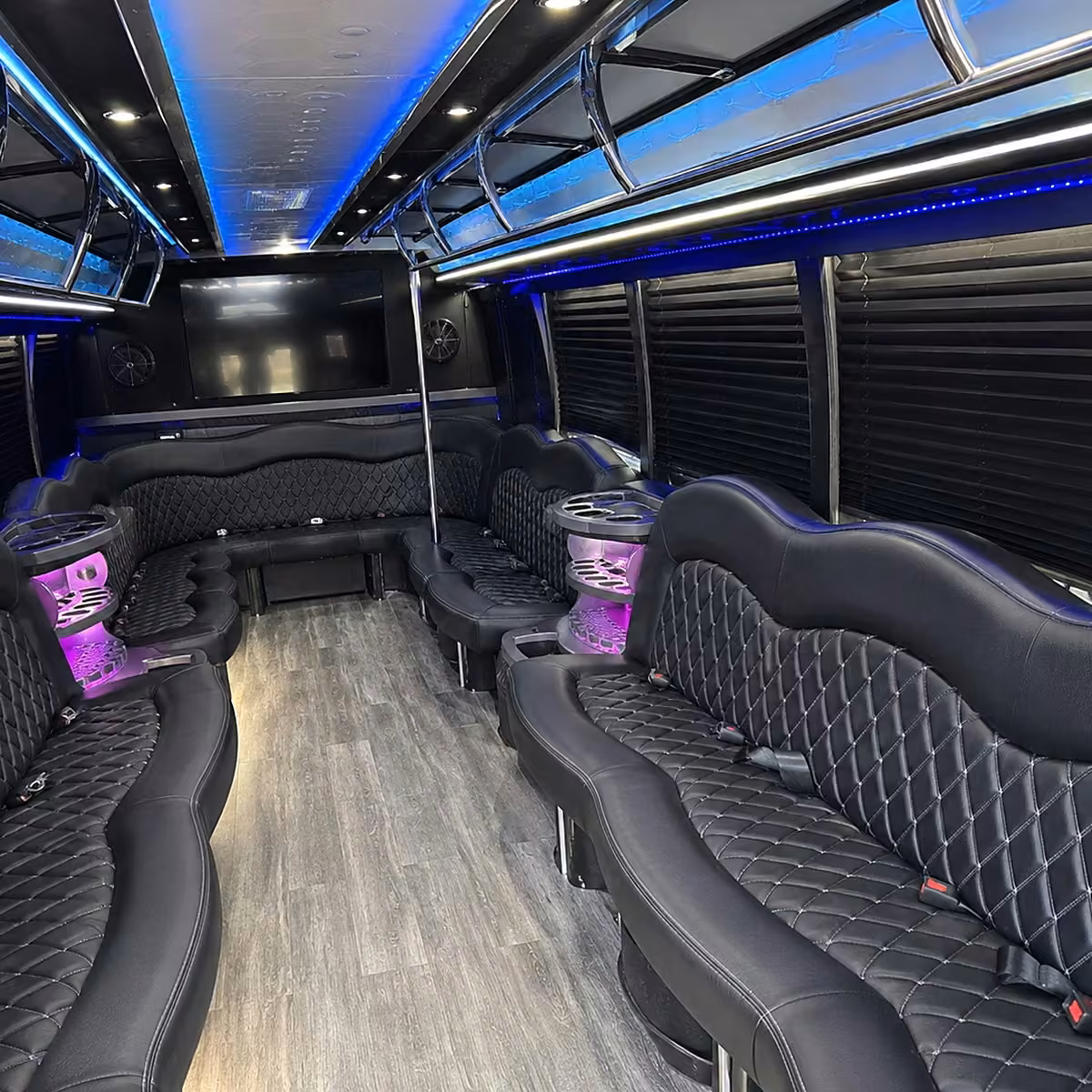 30 passenger party bus interior