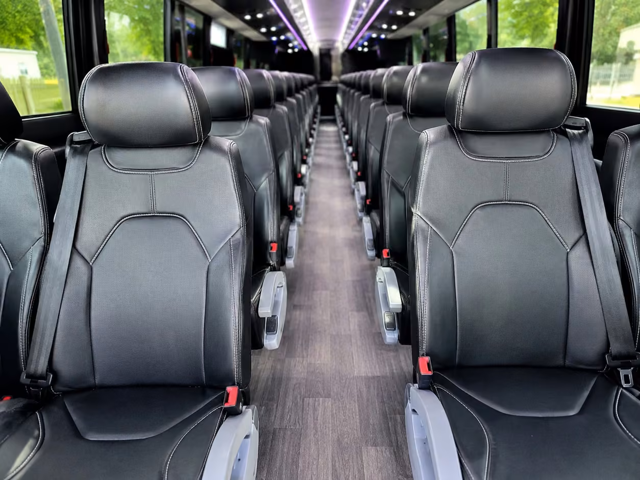 40 56 passenger charter bus inside