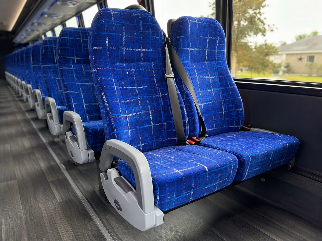 40 56 passenger charter bus interior